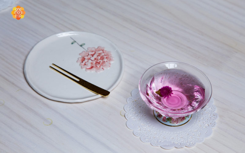 Flower tea experience tea set