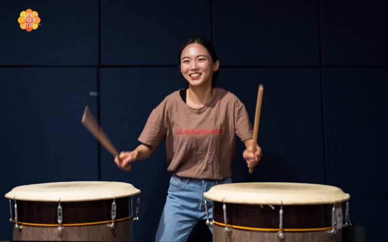 Nanta Drum Experience playing happy