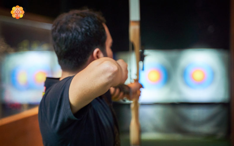 archery class man shooting