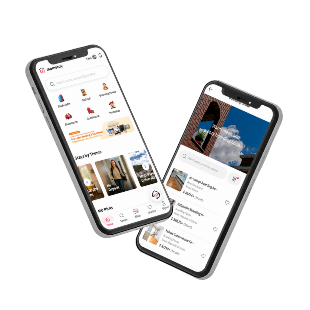 Search for long-term accommodation in Korea with Momstay